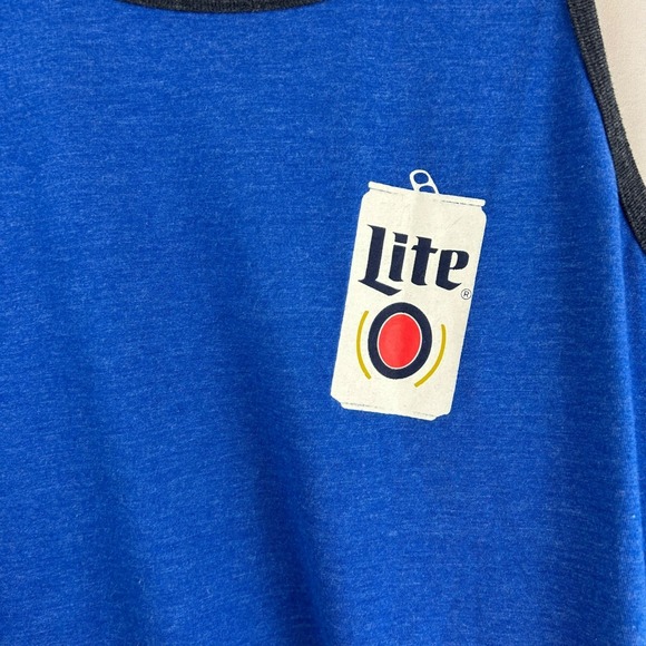 Miller Lite Beer Tank Shirt Men Unisex Large Blue Party Vacation Beach‎ Alcohol - Picture 5 of 10